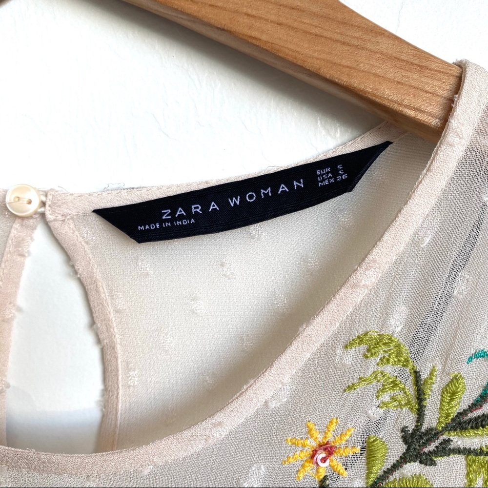 Zara Plumetis Embroidered Dress - Picture 9 of 9